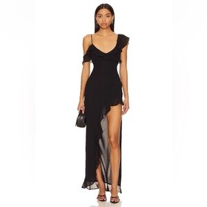Runaway The Label Vacanza Maxi Dress in Black NWT XL $103